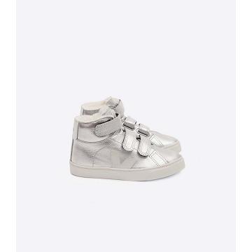 Veja ESPLAR MID FURED LEATHER Hoog Kinderen Zilver | BE 690NWY